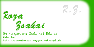 roza zsakai business card